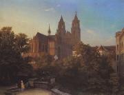 Hermann Gemmel View of the Cathedral of Magdeburg oil
